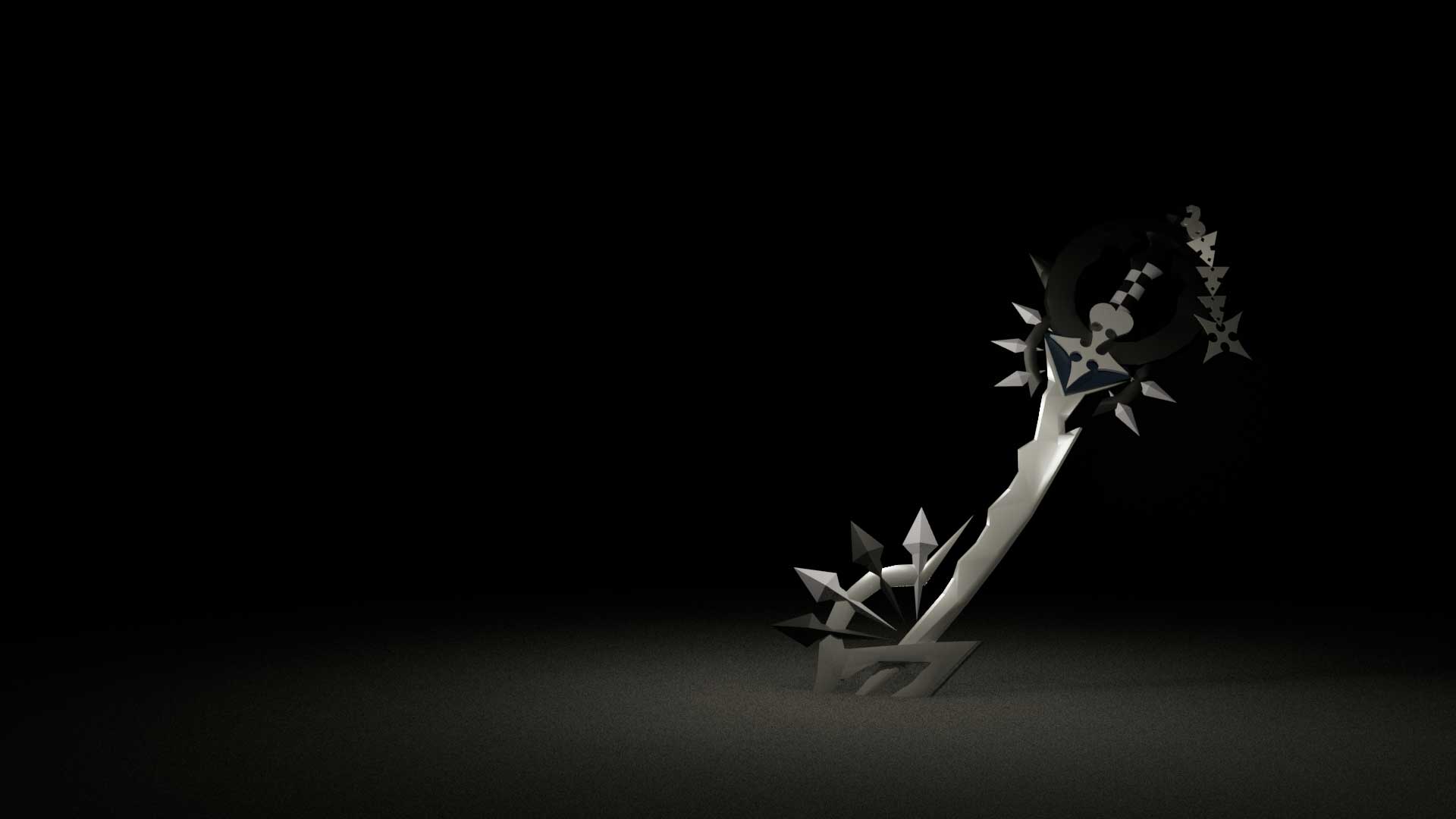 A Keyblade basking in light